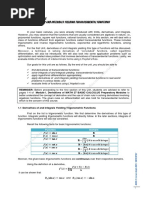 Math 27 Lecture Guide Unit 1. Derivatives of and Integrals Yielding Transcendental Functions