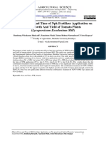 Effect of Dose and Time of NPK Fertilizer Application On The Growth and Yield of Tomato Plants (Lycopersicum Esculentum Mill)