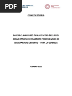 Bases Convocatoria de Practicas N 002 2022 Pech Gerencia Secretariado Ejecutivo PDF