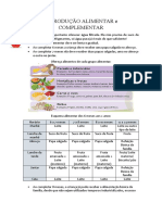 INTRODUÇÃO ALIMENTAR e COMPLEMENTAR