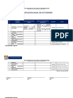 Planificación Anual de Actividades 2021