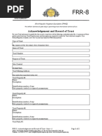 FRR-8 Acknowledgement and Record of Trust - Form v.1