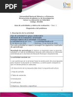 Guía de Actividades y Rúbrica de Evaluación - Unidad 1 - Paso 2 - Desarrollar Diagnóstico Del Problema