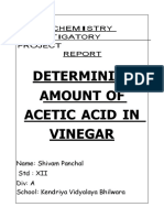 CHEMISTRY INVESTIGATORY PROJECT of Class XII