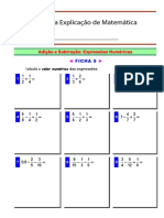 Ficha de Trabalho 5 - Adição e Subtração de Frações