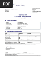 Test Report E-Cigarettes and Accessories: 1 Sample Information