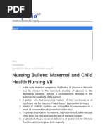 Maternal and Child Health Nursing 7 Bullets