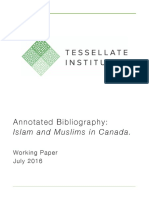 Annotated Bibliography:: Islam and Muslims in Canada