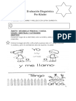 Evaluacion Diagnostica PRE KINDER 2021