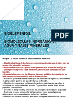 T 1 Bioelementos. Biomolécular Inorgánicas