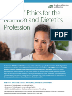 Code of Ethics For The Nutrition and Dietetics Profession: Thecodeofethicsappliestothefollowingpractitioners