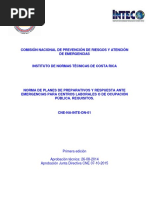 Normas de Planes de Preparativos y Respuestas Ante Emergencias para Centros Laborales o de Ocupacion Publica