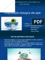 Proprietățile Biologice Ale Apei