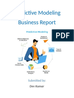 Predictive Modeling Business Report