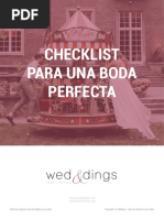 Checklist para Una Boda Perfecta W&D