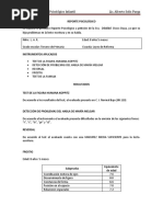 REPORTE PSICOLOGICO Infantil Modelo