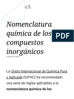 Nomenclatura Inorgánica