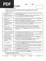 EAP Reading Worksheet Week 4 - Happy Planet