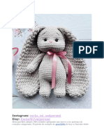 Conejo de Peluche PDF Amigurumi Patron Gratis