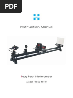 Fabry Perot Interferometer Detailed Manual Holmarc