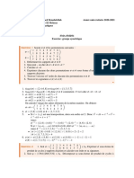 Exercices Groupe Symétrique