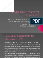 Pasos para Construir Redes Pert - CPM EDUARDO PAUL RODRIGUEZ CELI