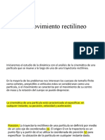 1.1 Movimiento Rectilineo de Particulas