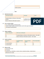 MIS500 Foundations of Information Systems Subject Outline