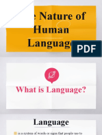 The Nature of Human Language