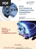 Basic Electronics and Communication Engineering (21ELN14/21ELN24) - Analog and Digital Communication (Module 4)