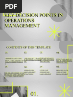 Key Decision Points in Operations Management