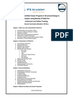 IFS Academy Career Program in Structural Design & Analysis Using Bentley STAAD 90 Hrs