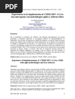 Experiencia Implantacion CMMI DEV v1 2 Metodologias Agiles y Software Libre