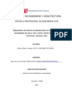 Mejoramiento Del Sistema de Abastecimiento y Alcantarillado - Gómez - VC-SD