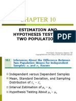 Estimation and Hypothesis Testing: Two Populations: Prem Mann, Introductory Statistics, 7/E