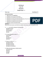 ICSE Class 7 Chemistry Sample Paper Set 1