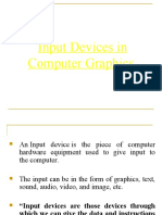 Input Devices in Computer Graphics