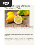 16 Health Benefits of Drinking Warm Lemon Water