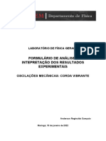 Corda Vibrante Formulario de Análise e Interpretação Dos Dados