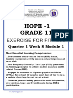 Hope - 1 Grade 11: Exercise For Fitness