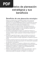 7 Modelos de Planeación Estratégica y Sus Beneficios