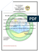 Certificate of Valid ID