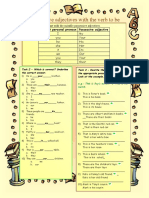 Possessive Adjectives With The Verb To Be