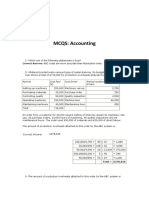 MCQS: Accounting: Correct Answer: ABC Costs Are More Accurate Than Absorption Ones