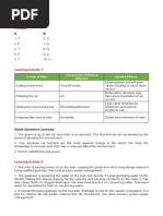 Pre-Test: Action of Man Component of Nature Affected Hostile Effects