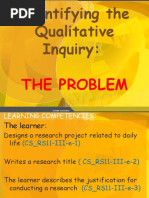 Identifying The Qualitative Inquiry