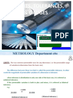 Limit, Fits, Tolerances, & Gauges: METROLOGY Department CTTC