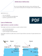 Light - Reflection & Refraction