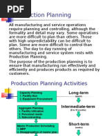 Production Planning and Inventory Management