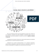 Projeto - Conceito, Tipologia, Etapas, Indicadores e Aplicabilidade